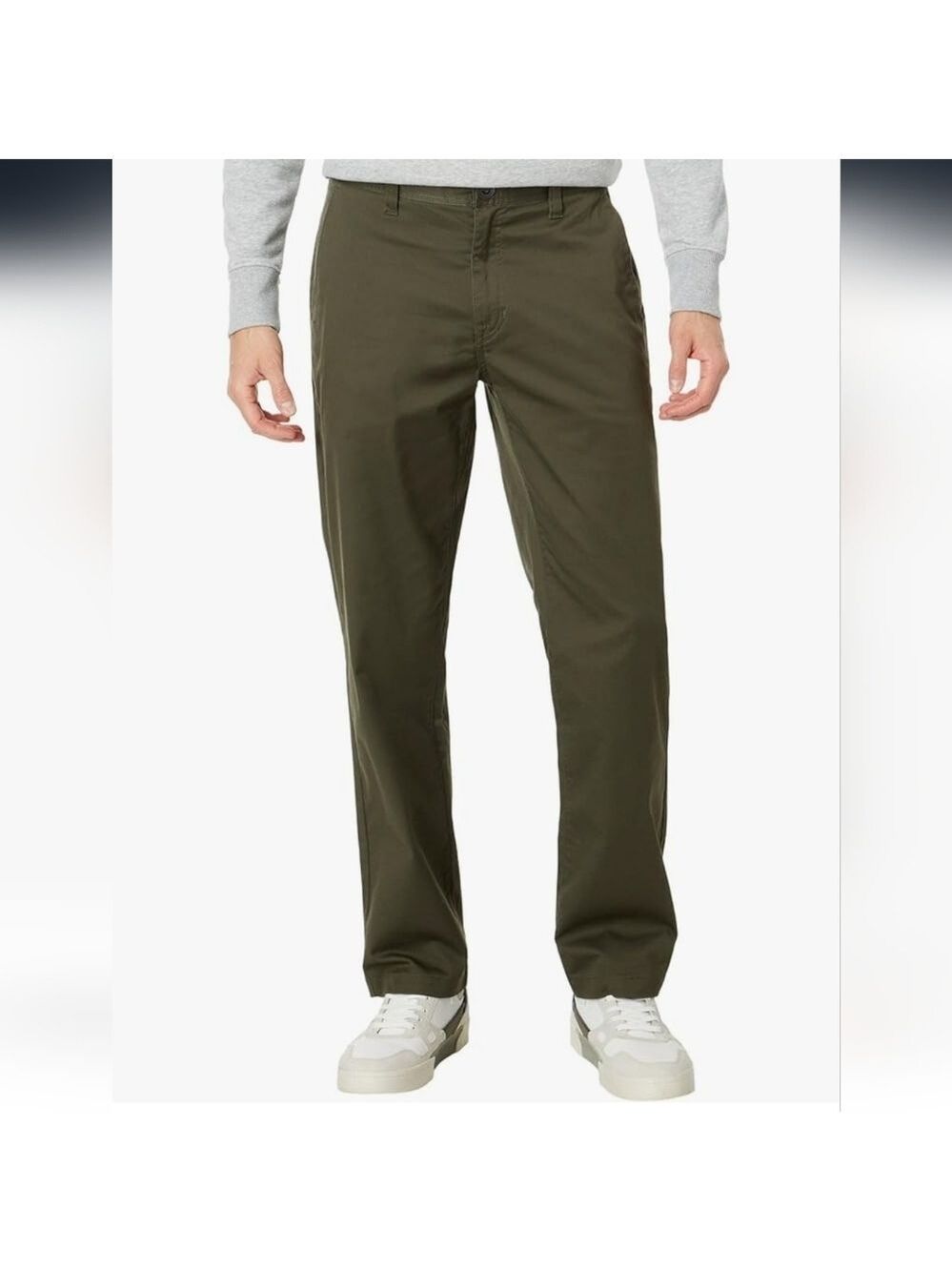 Volcom Men's Loose Fit Gray Cargo Pants 34 X 30 Like New With Logo